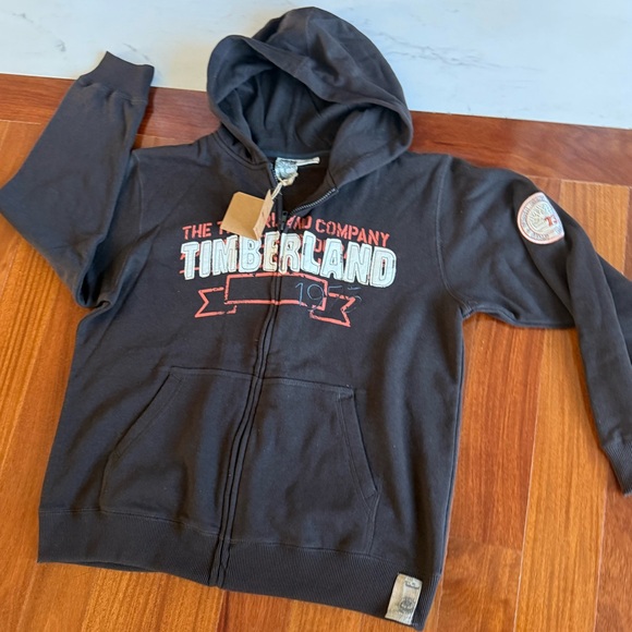 Timberland Other - NWT Timberland Big Boys Sweatshirt Brown Hoodie Sweater Patchwork Size L 16/18